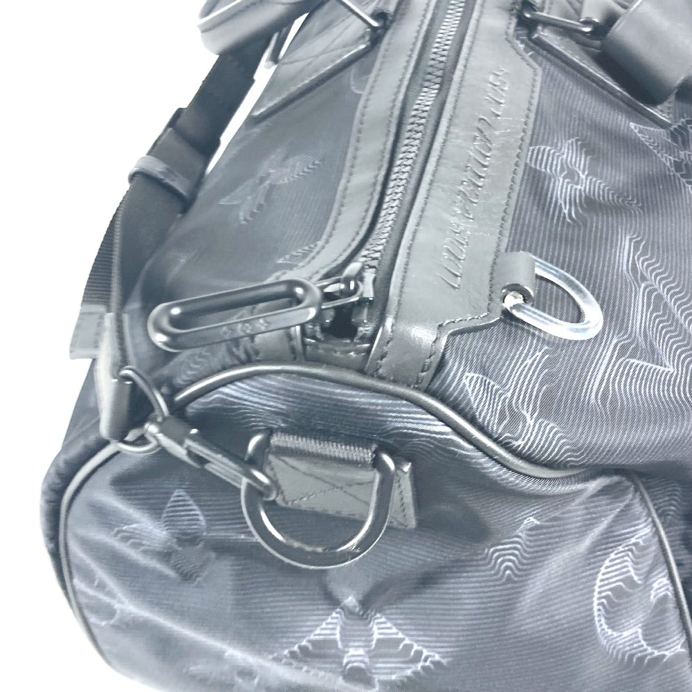 LOUIS VUITTON Boston Duffel bag M45602 Nylon black 3D monogram Keepall reversible bandouliere 50