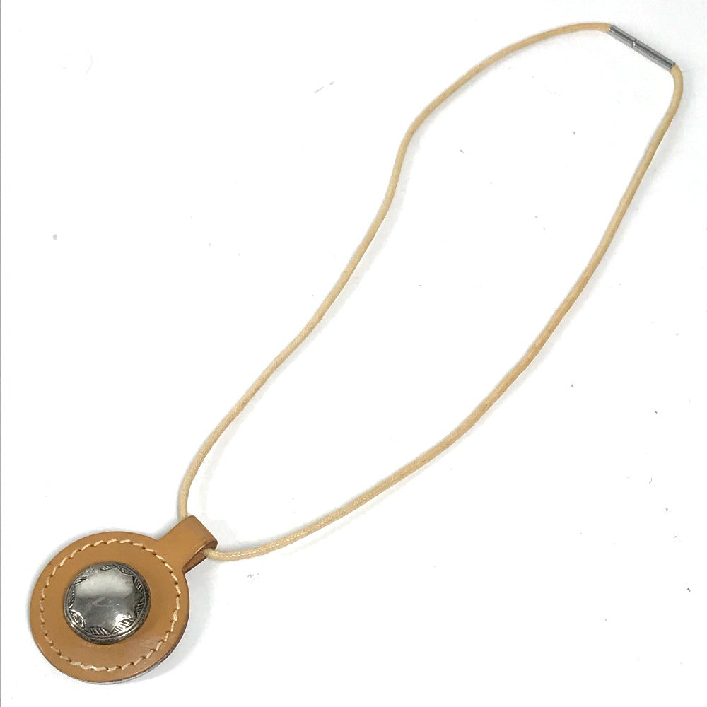 HERMES Necklace leather beige Touareg unisex(Unisex) Used
