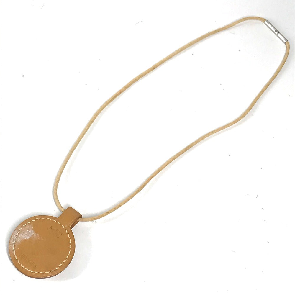 HERMES Necklace leather beige Touareg unisex(Unisex) Used