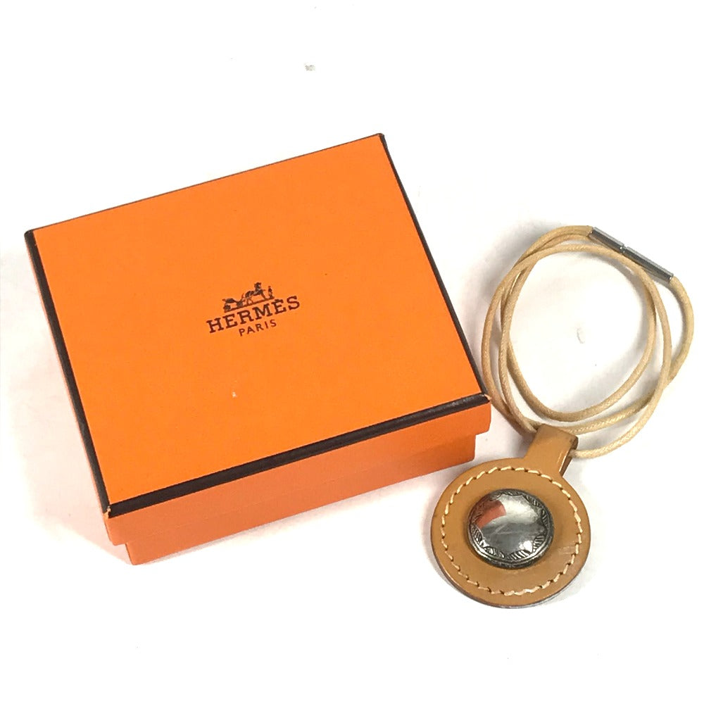 HERMES Necklace leather beige Touareg unisex(Unisex) Used