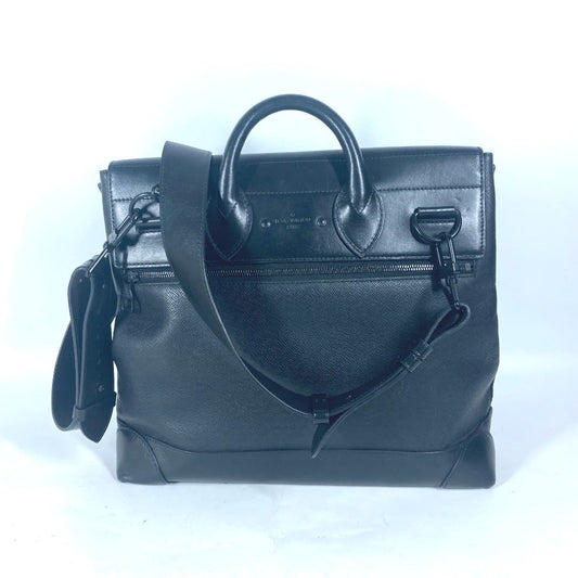 LOUIS VUITTON Handbag M30339 Taiga Leather black Taiga rainbow Steamer PM mens Used