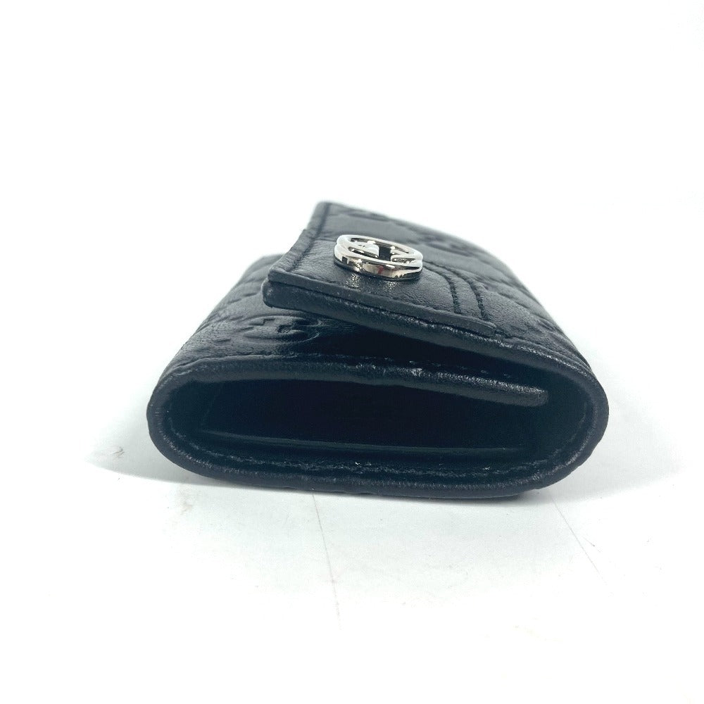 GUCCI Key case Key holder  181680 Sima leather black Guccisima GG 6-key set unisex(Unisex) Used