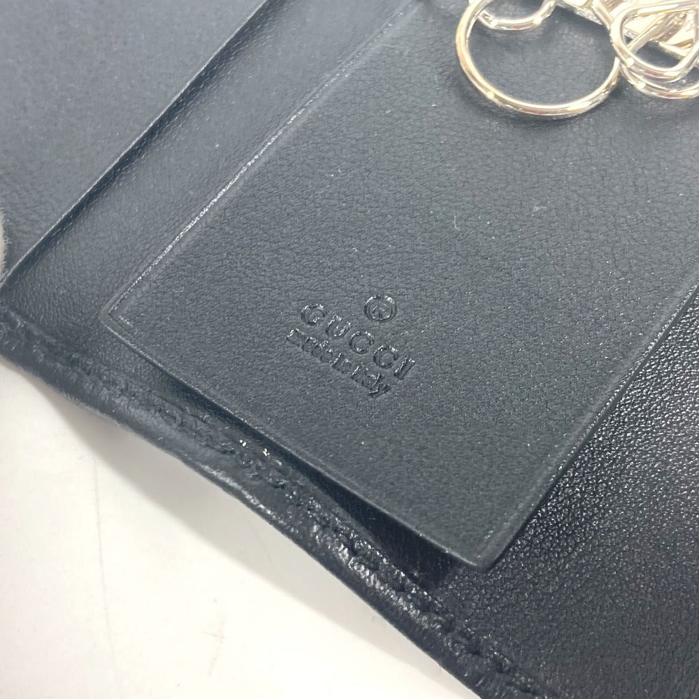 GUCCI Key case Key holder  181680 Sima leather black Guccisima GG 6-key set unisex(Unisex) Used