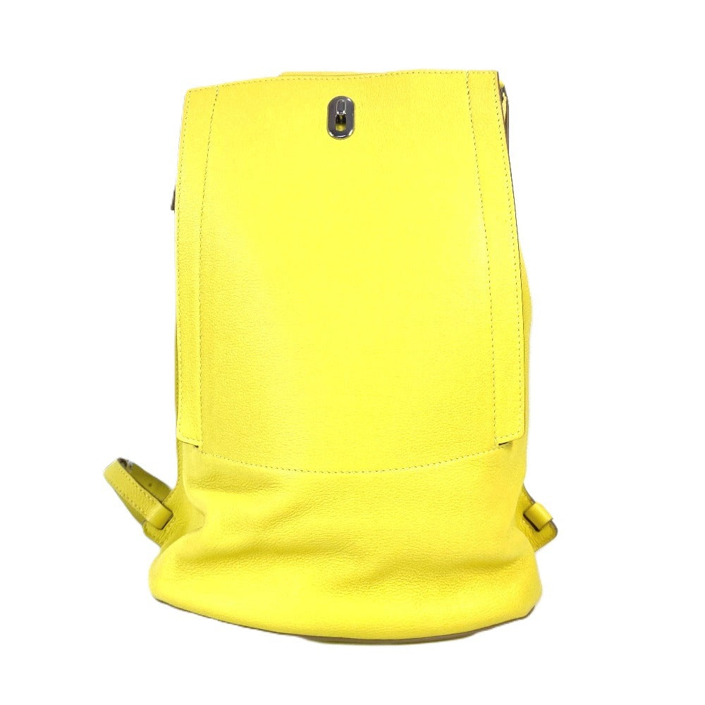 HERMES Backpack leather yellow Sac A Dos GR24