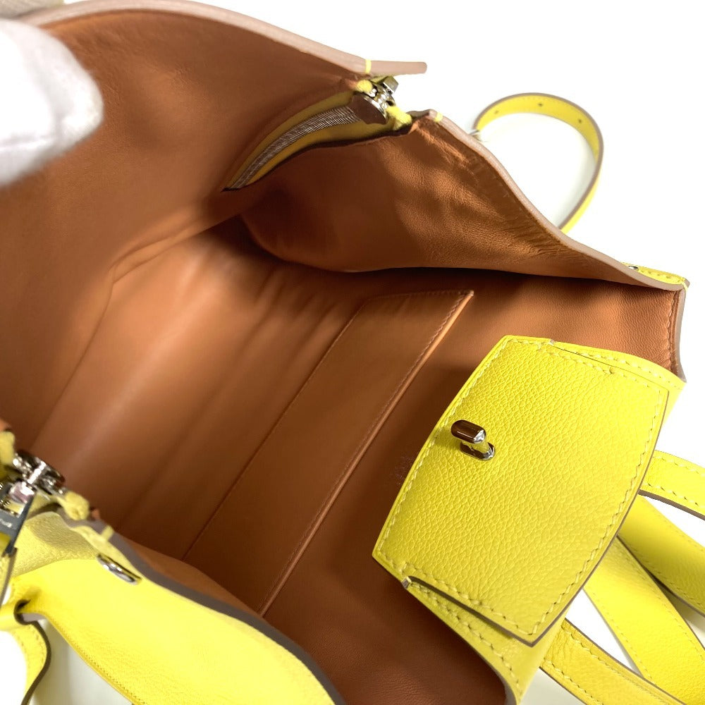 HERMES Backpack leather yellow Sac A Dos GR24