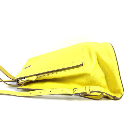 HERMES Backpack leather yellow Sac A Dos GR24
