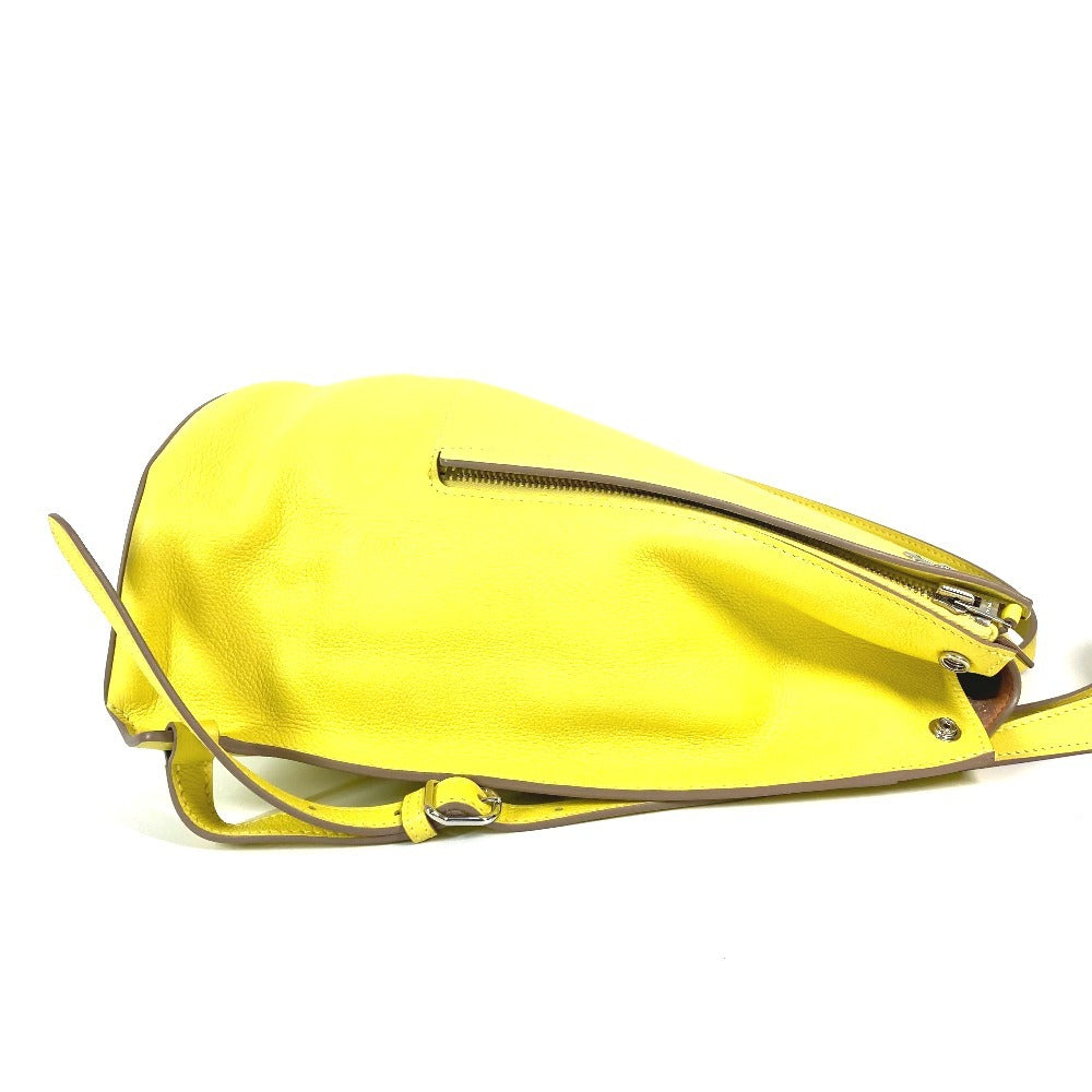 HERMES Backpack leather yellow Sac A Dos GR24