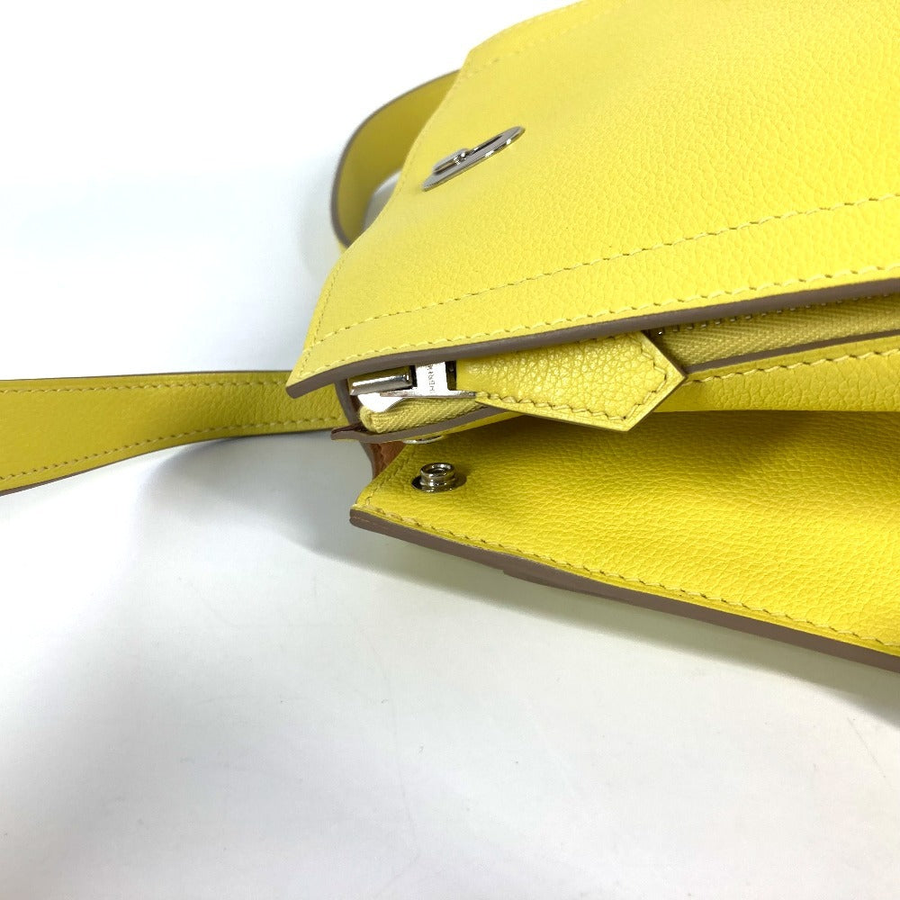 HERMES Backpack leather yellow Sac A Dos GR24