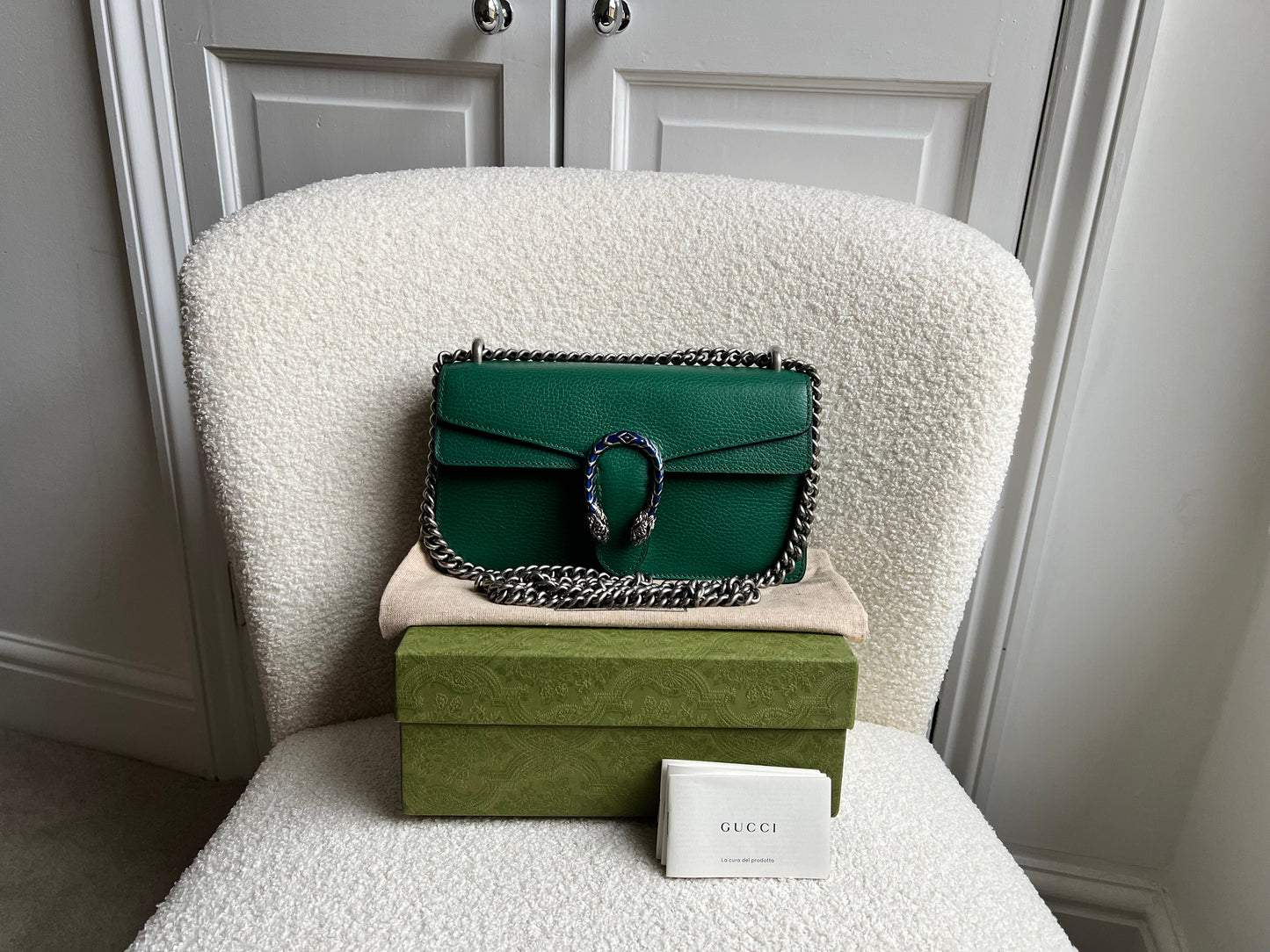 Gucci Dionysus GG Green Small Shoulder Bag (RRP £2,670)