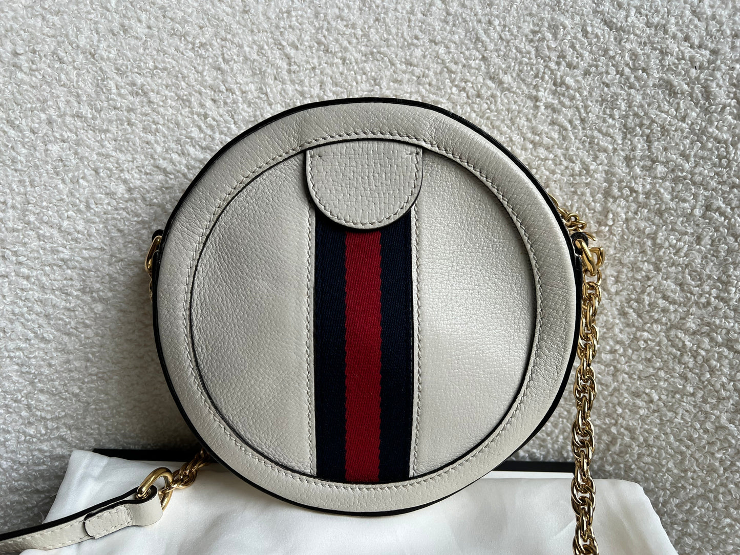 Gucci GG Round White Ophidia Small Shoulder Bag