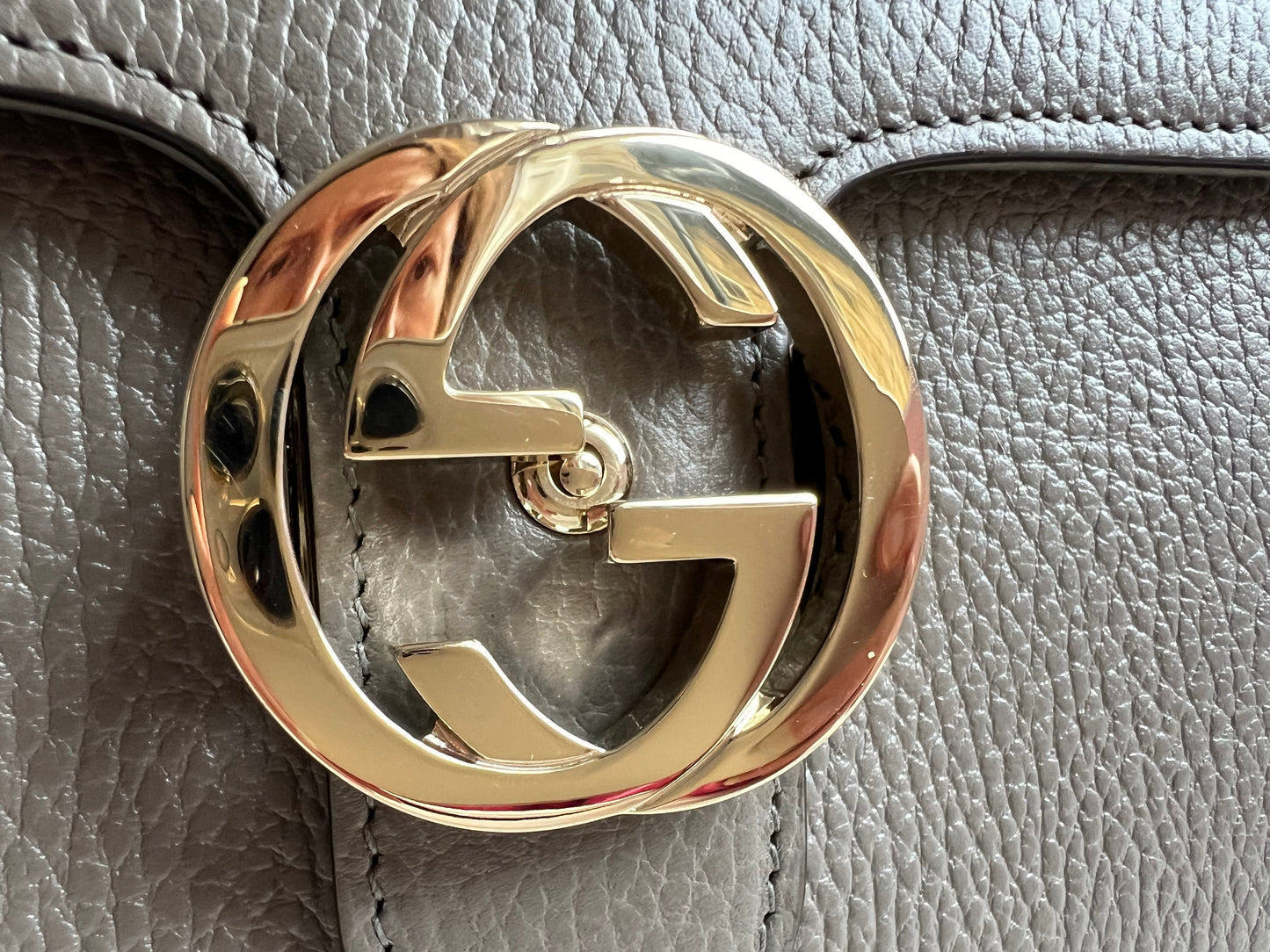 Gucci Interlocking GG Grey Small Shoulder Bag