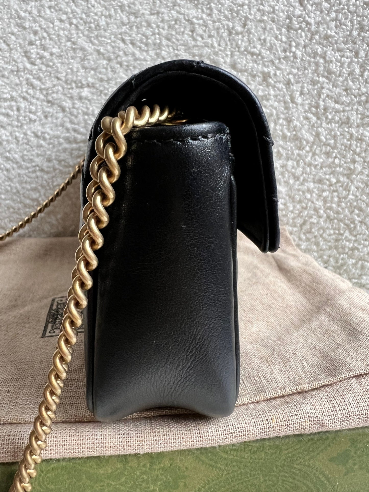 Gucci GG Black Marmont Super Mini Shoulder Bag (RRP £985)