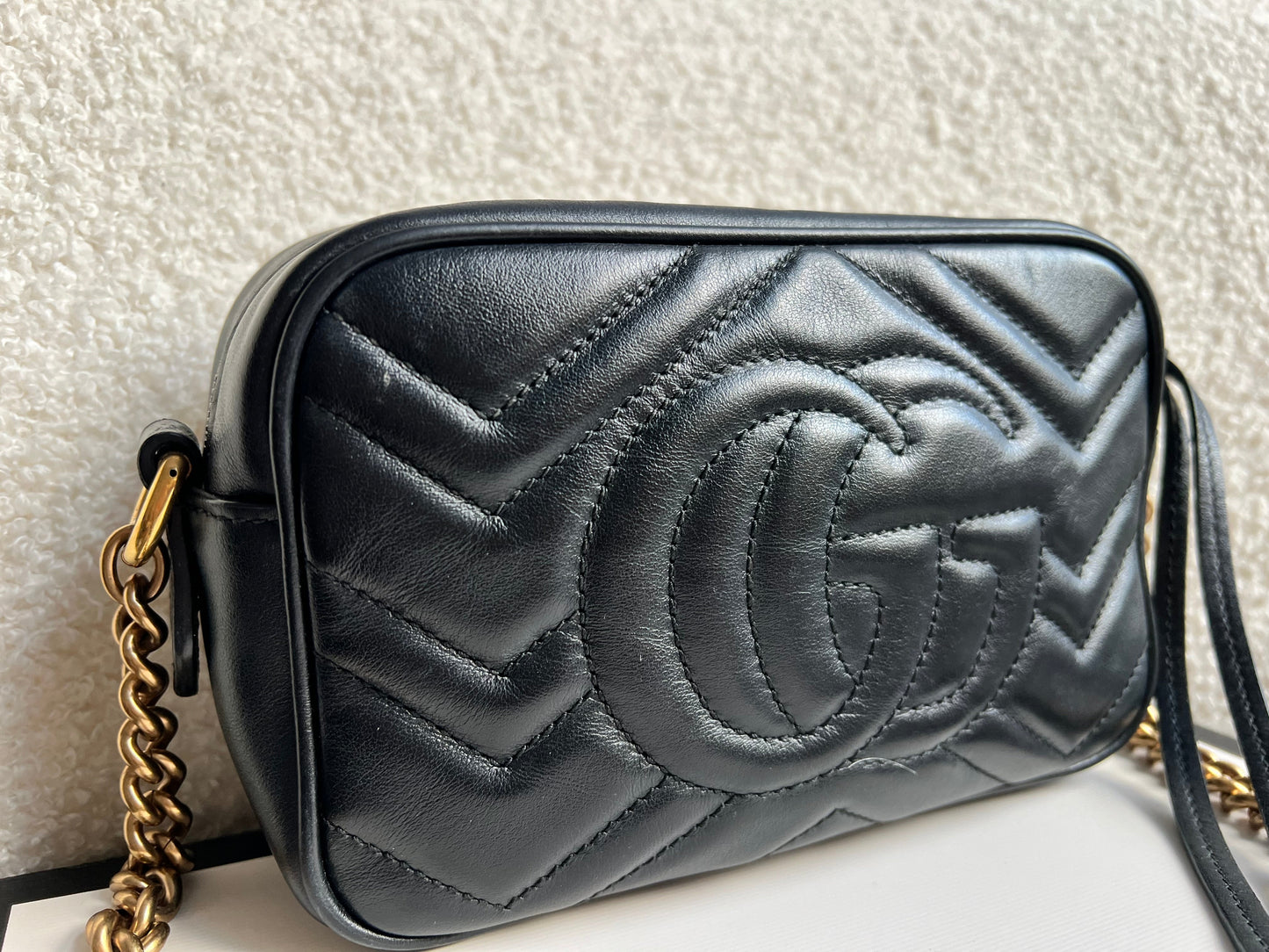 Gucci GG Black Marmont Mini Shoulder Bag (RRP £1,360)
