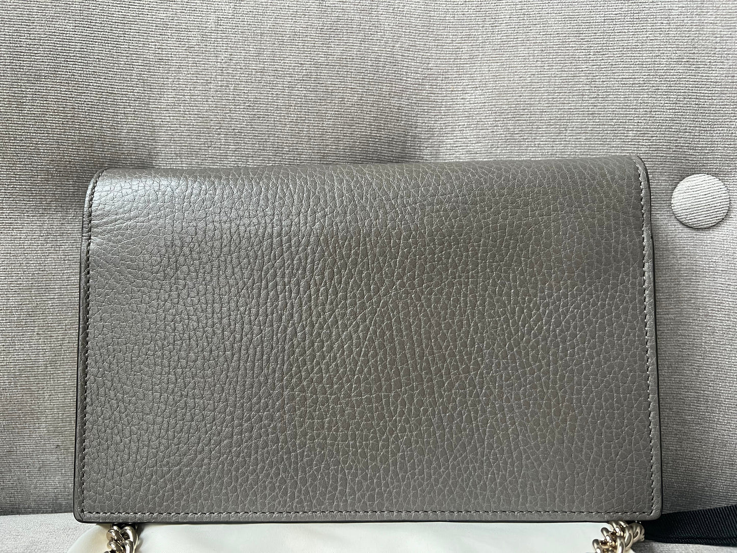Gucci Dollar Grey Interlocking Chain Wallet