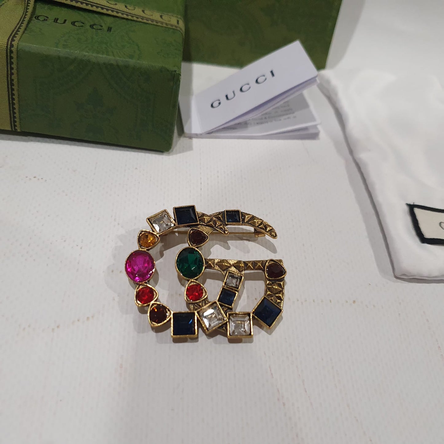 Gucci Brooch and Earrings