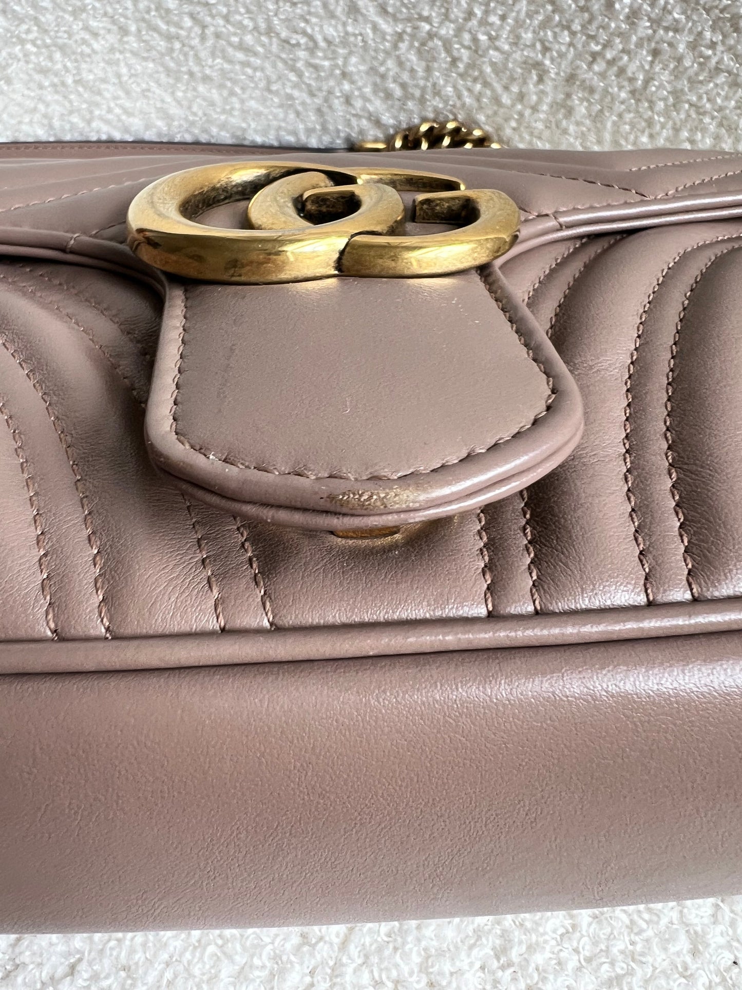 Gucci GG Dusty Pink Marmont Small Shoulder Bag (RRP £2070)