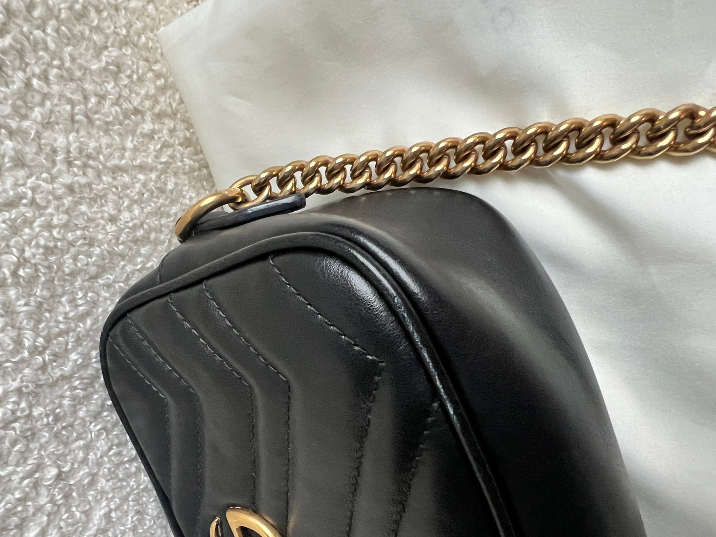 Gucci GG Black Marmont Mini Shoulder Bag (RRP £1,360)