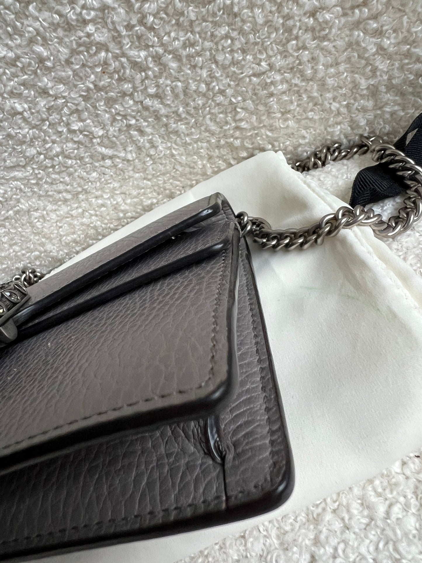 Gucci Dionysus GG Grey Super Mini Shoulder Bag (RRP £985)