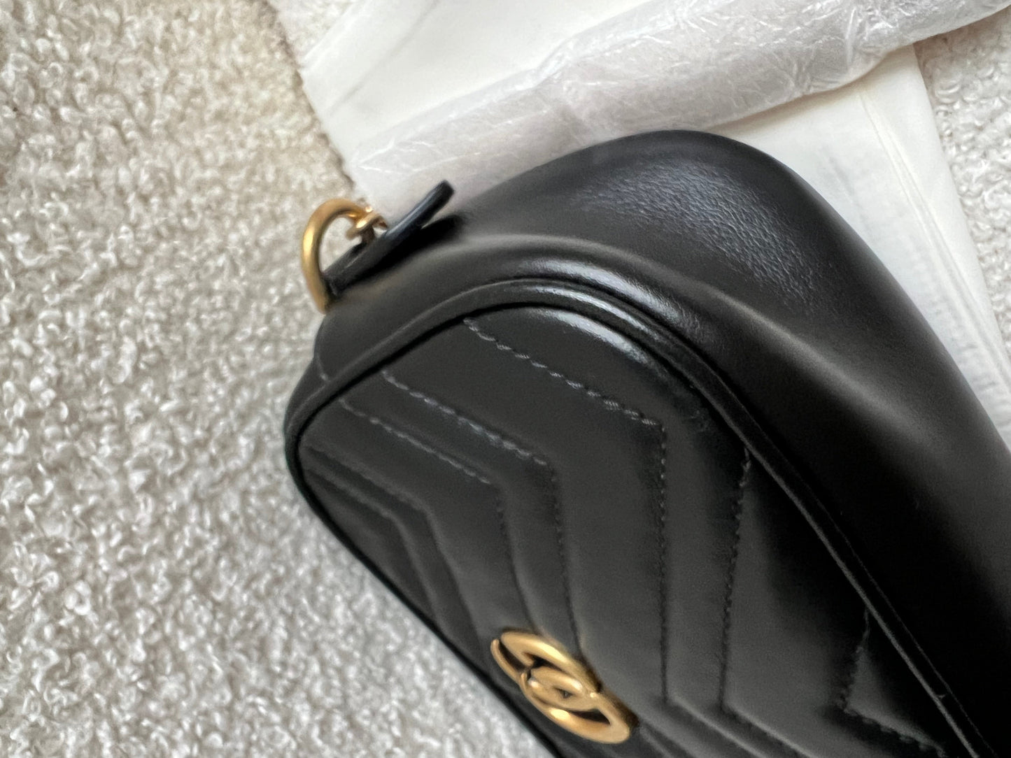 Gucci GG Black Marmont Mini Shoulder Bag (RRP £1,360)