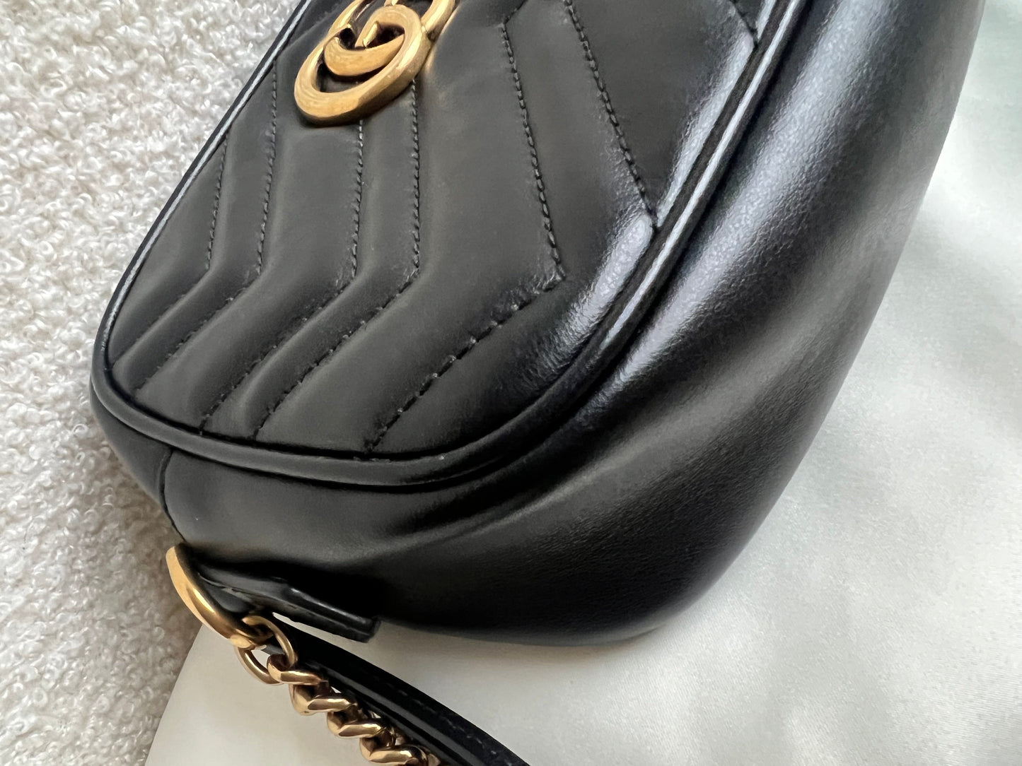 Gucci GG Black Marmont Mini Shoulder Bag (RRP £1,360)