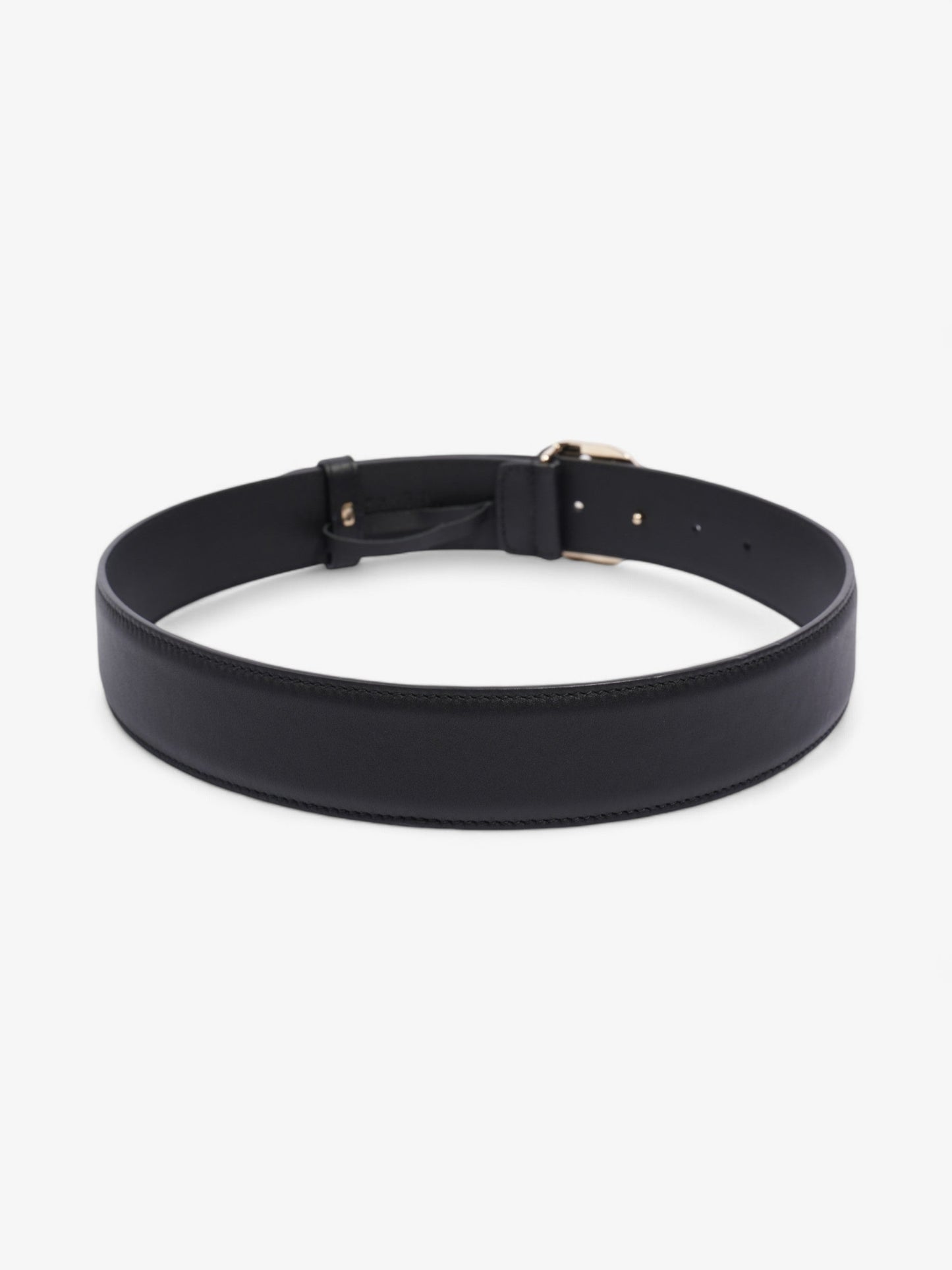 Gucci Interlocking G Belt Black / Gold Leather 70cm / 28"