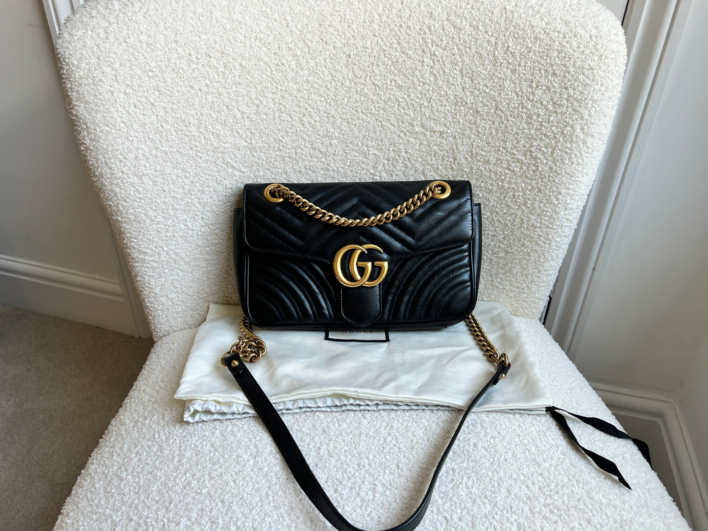 Gucci GG Black Marmont Small Shoulder Bag (RRP £1890)