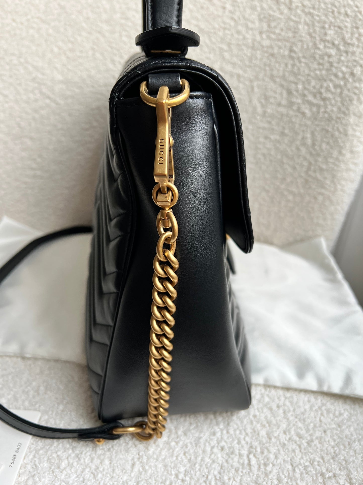 Gucci GG Black Marmont Medium Top Handle Bag (RRP £2290)
