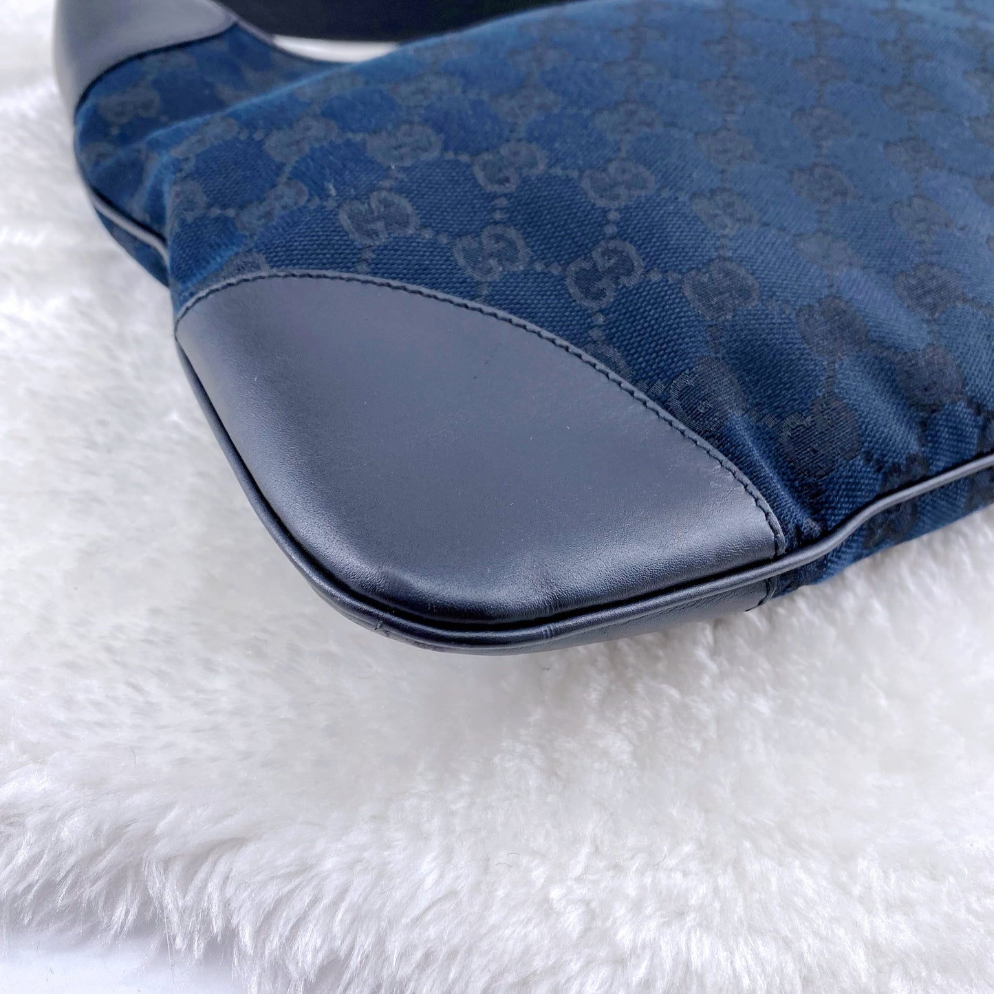 Gucci Jackie hobo black denim bag