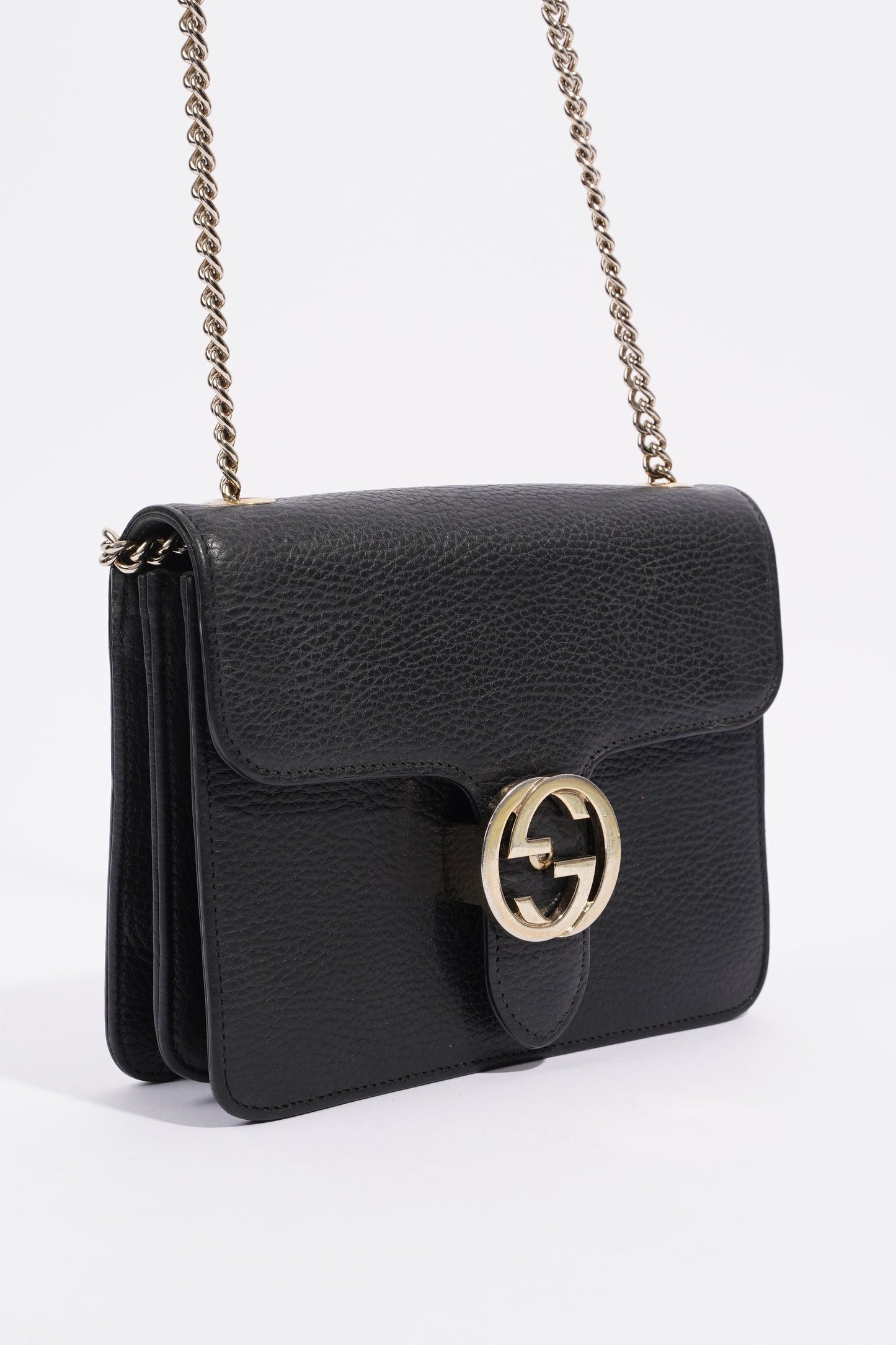 Gucci Interlocking Bag Black Leather Small