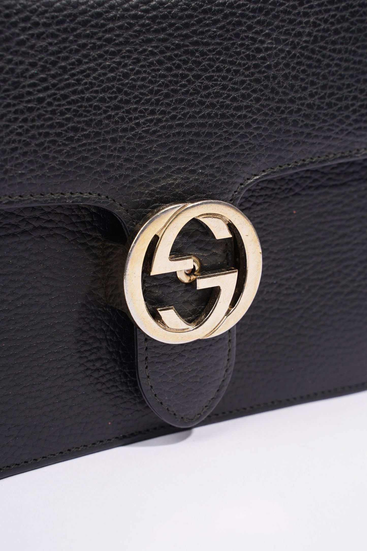 Gucci Interlocking Bag Black Leather Small