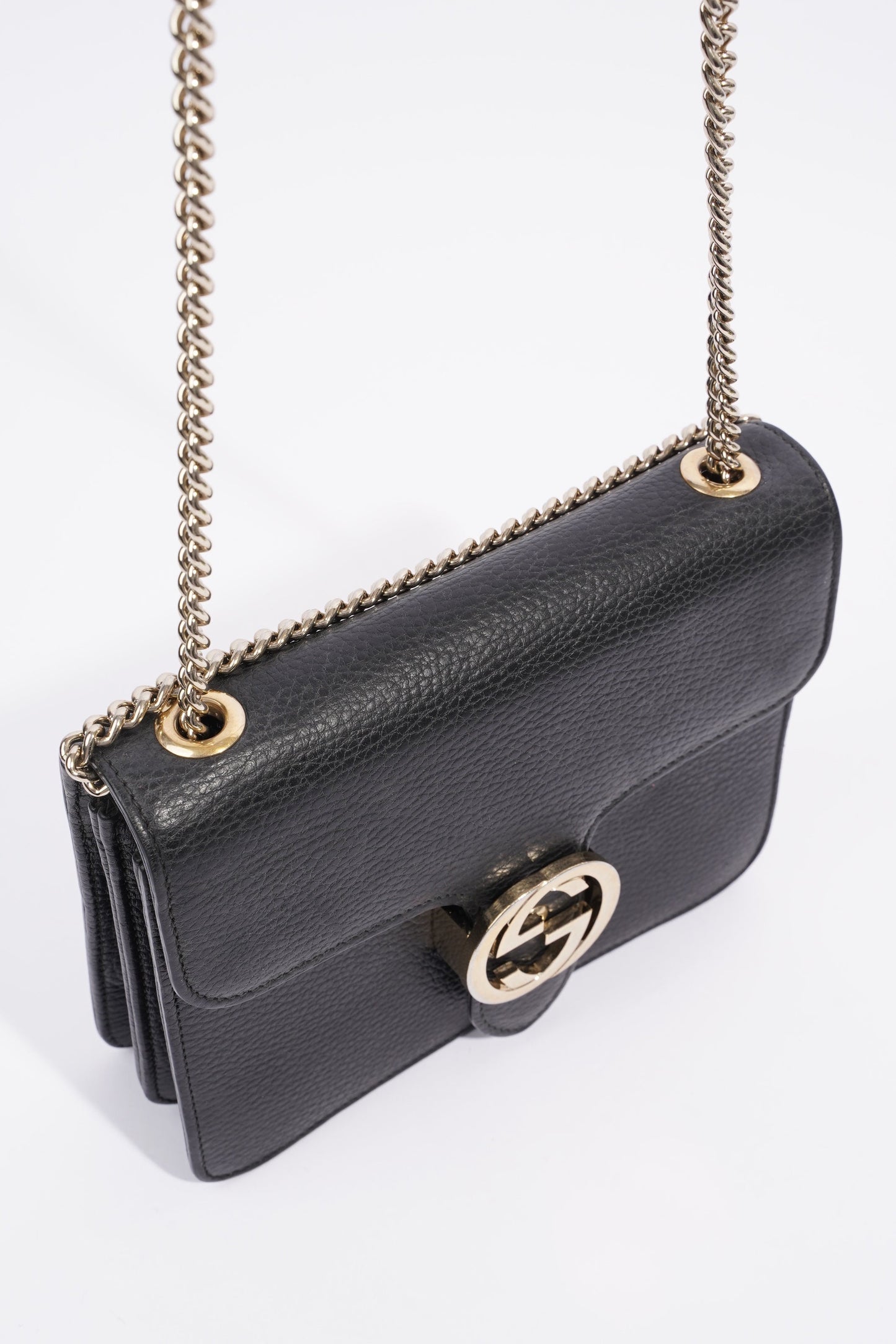 Gucci Interlocking Bag Black Leather Small