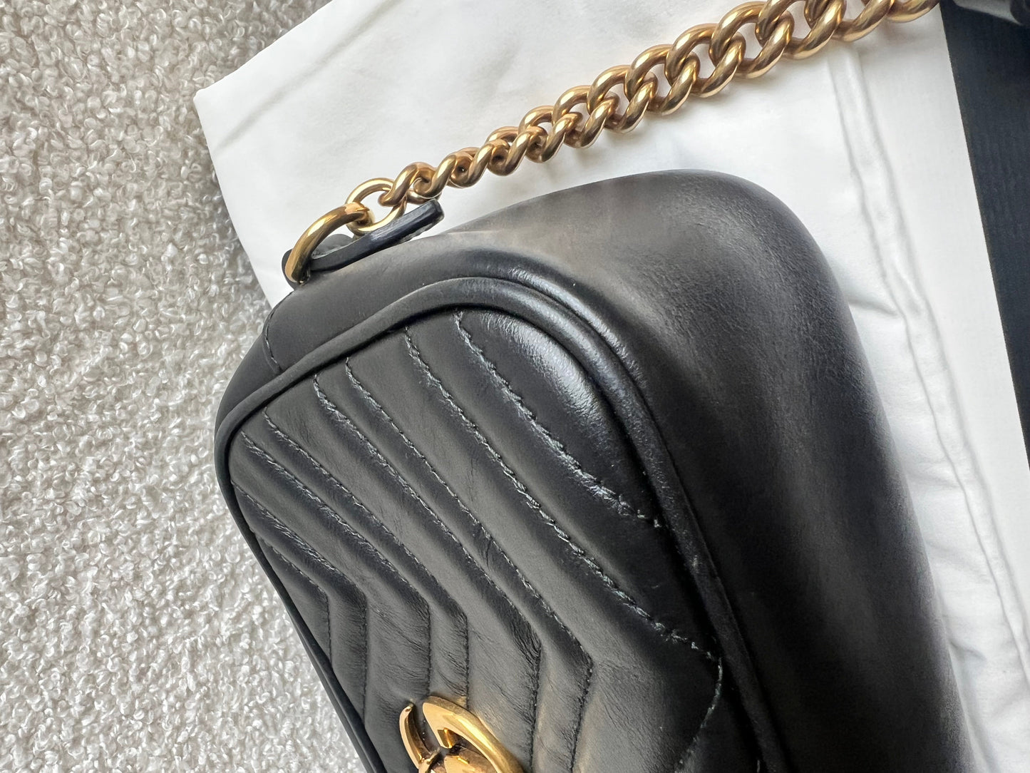 Gucci GG Black Marmont Small Shoulder Bag (RRP £1440)