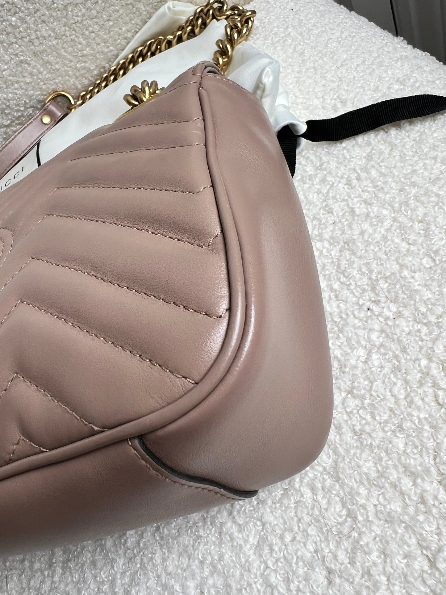 Gucci GG Dusty Pink Marmont Small Shoulder Bag (RRP £2070)