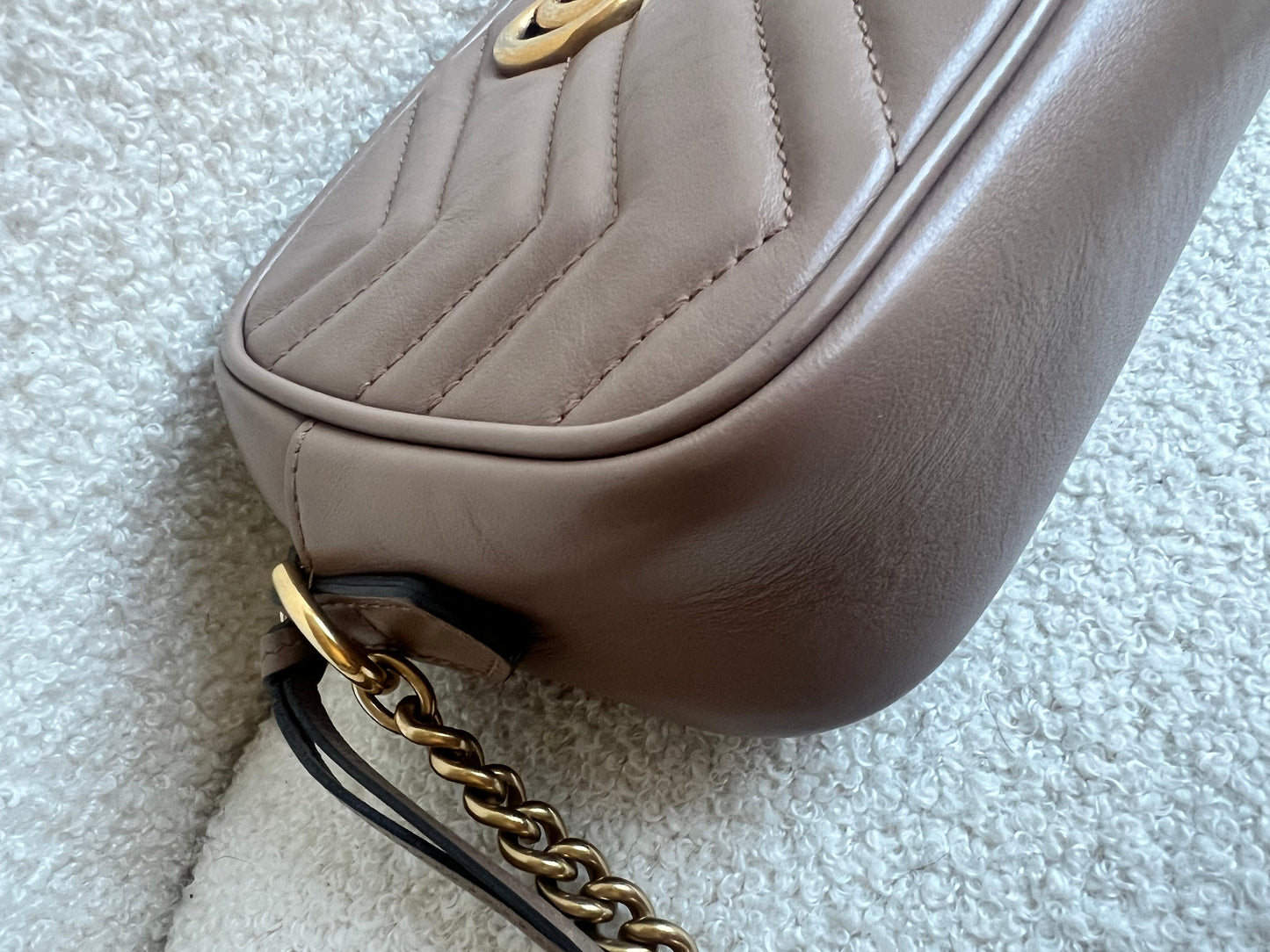 Gucci GG Dusty Pink Marmont Mini Shoulder Bag (RRP £1,360)