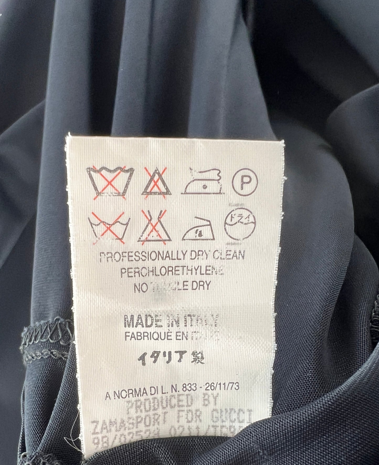 Gucci Navy Long Sleeve Stretch Shirt with Pearl Button Details IT 42 (UK 10)