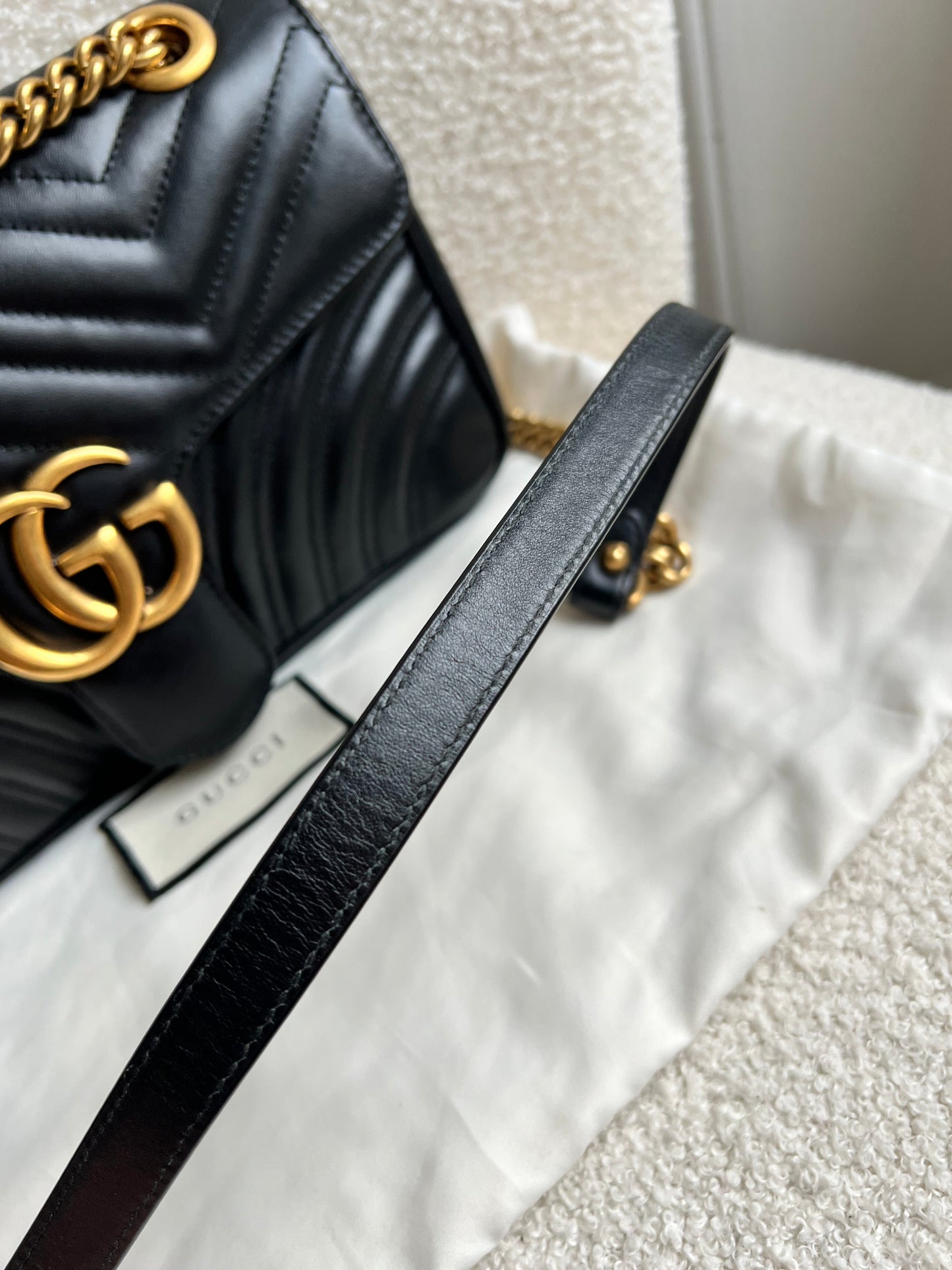 Gucci GG Black Marmont Small Shoulder Bag (RRP £2070)