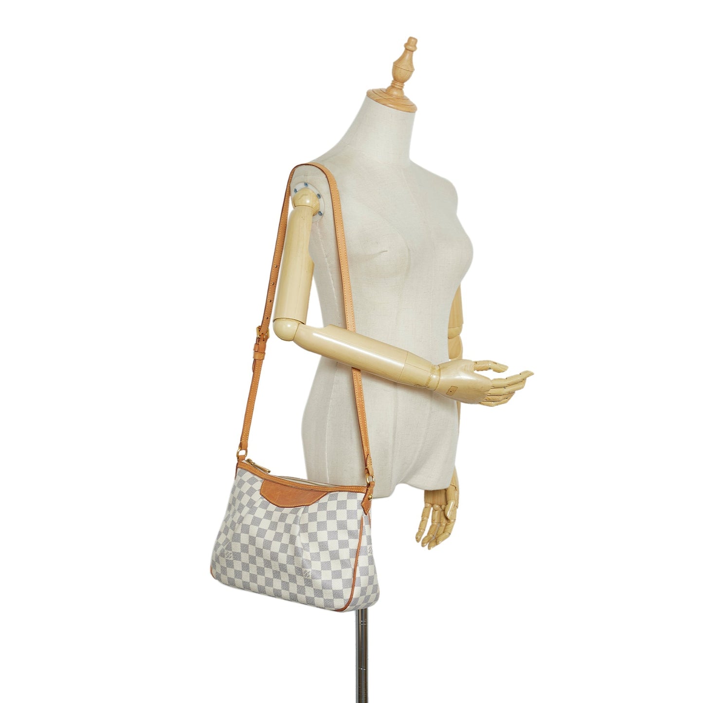 LOUIS VUITTON Damier Azur Siracusa PM Crossbody Bag