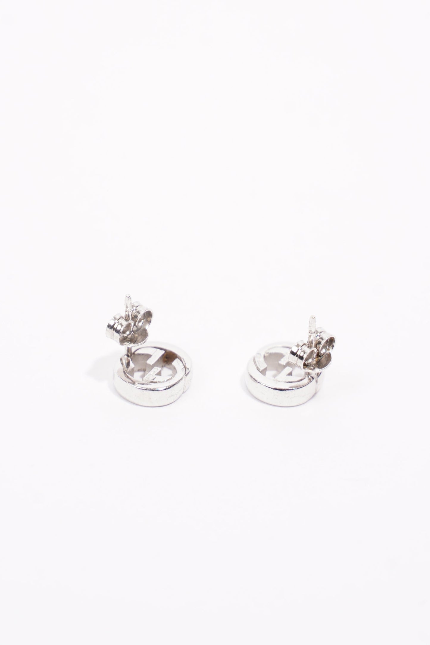 Gucci Interlocking G Earrings Silver Silver Sterling
