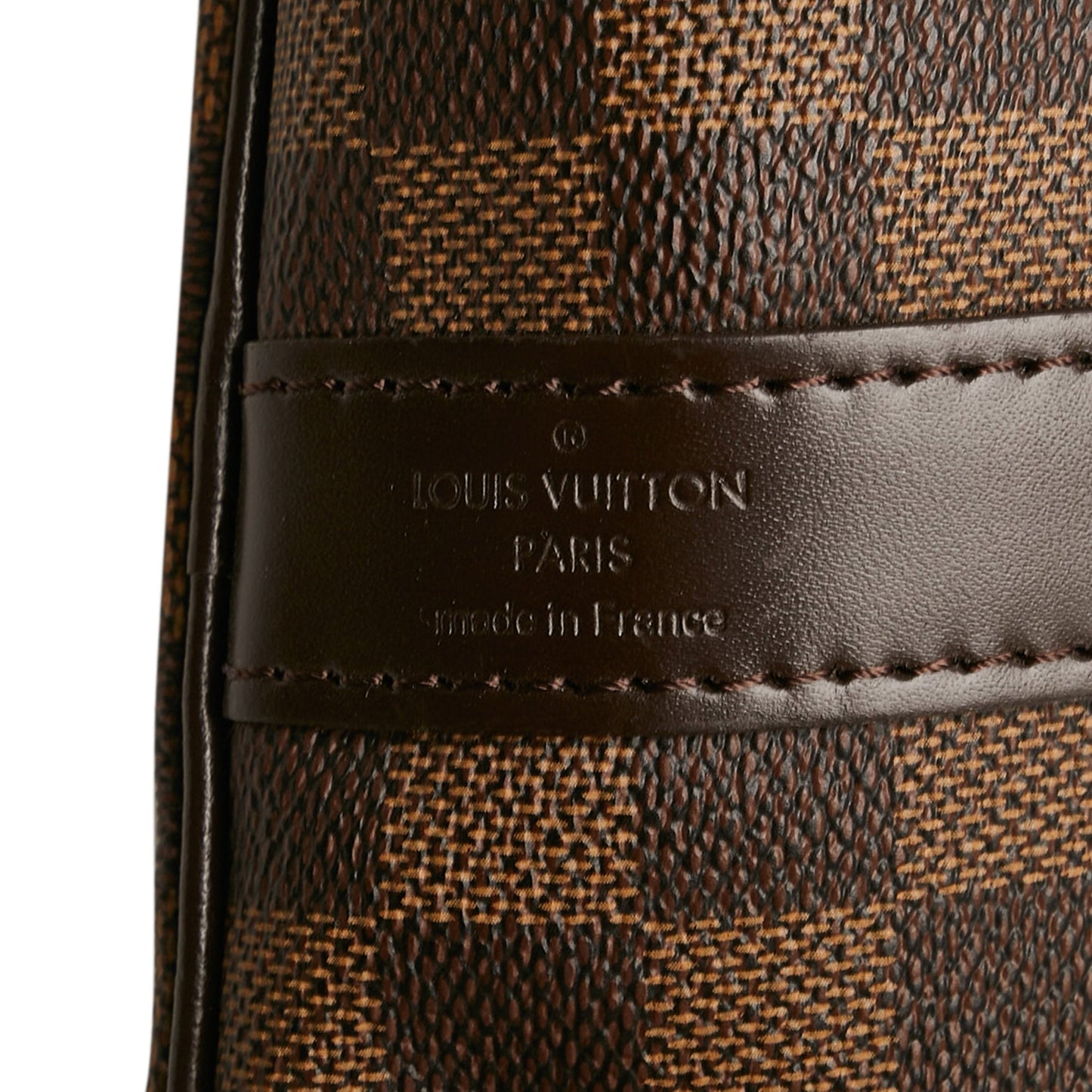 LOUIS VUITTON Damier Ebene Keepall Bandouliere 55 Brown