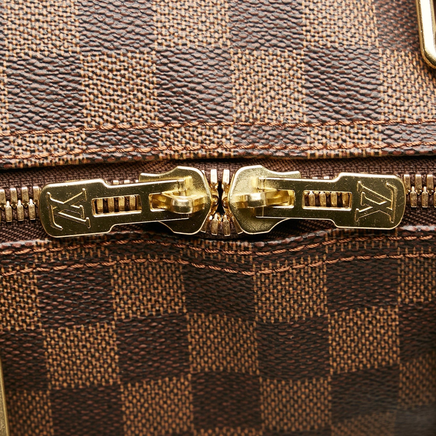 LOUIS VUITTON Damier Ebene Keepall Bandouliere 55 Brown