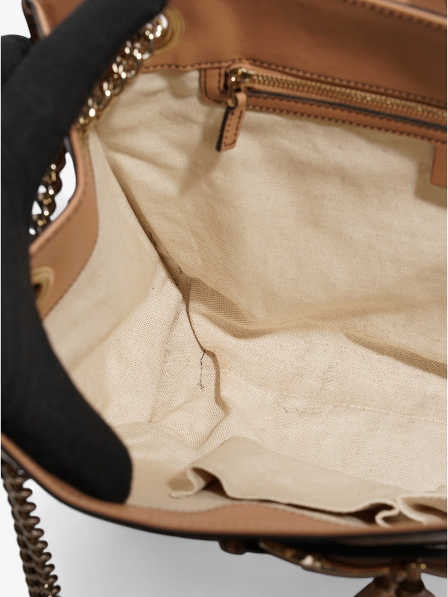 Gucci Emily Guccissima Chain Light Taupe / GG Supreme Canvas Large