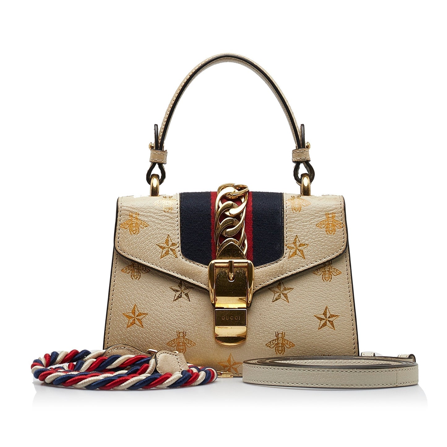 GUCCI Mini Sylvie Bee Star Top Handle Bag