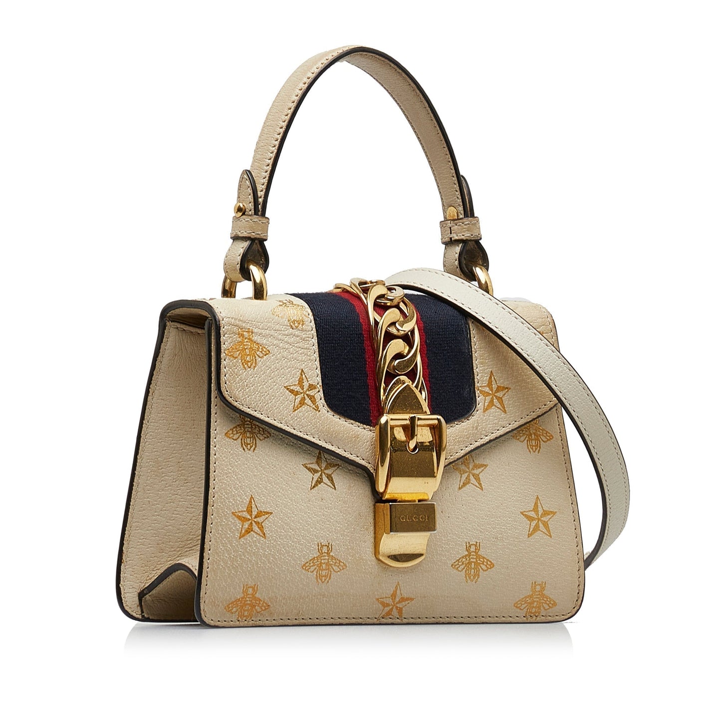 GUCCI Mini Sylvie Bee Star Top Handle Bag