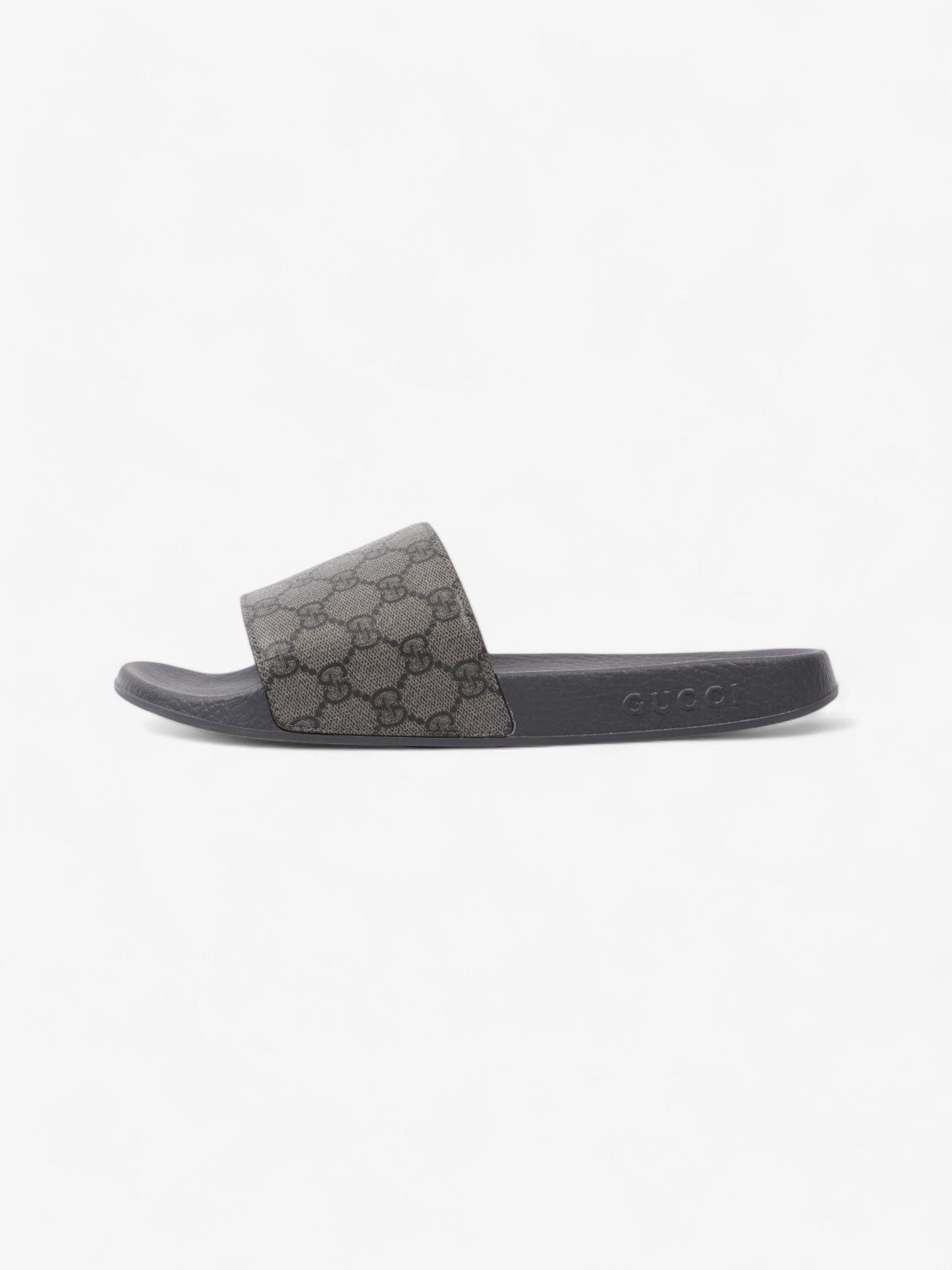 Gucci GG Slides Grey / Black Coated Canvas EU 45 UK 11