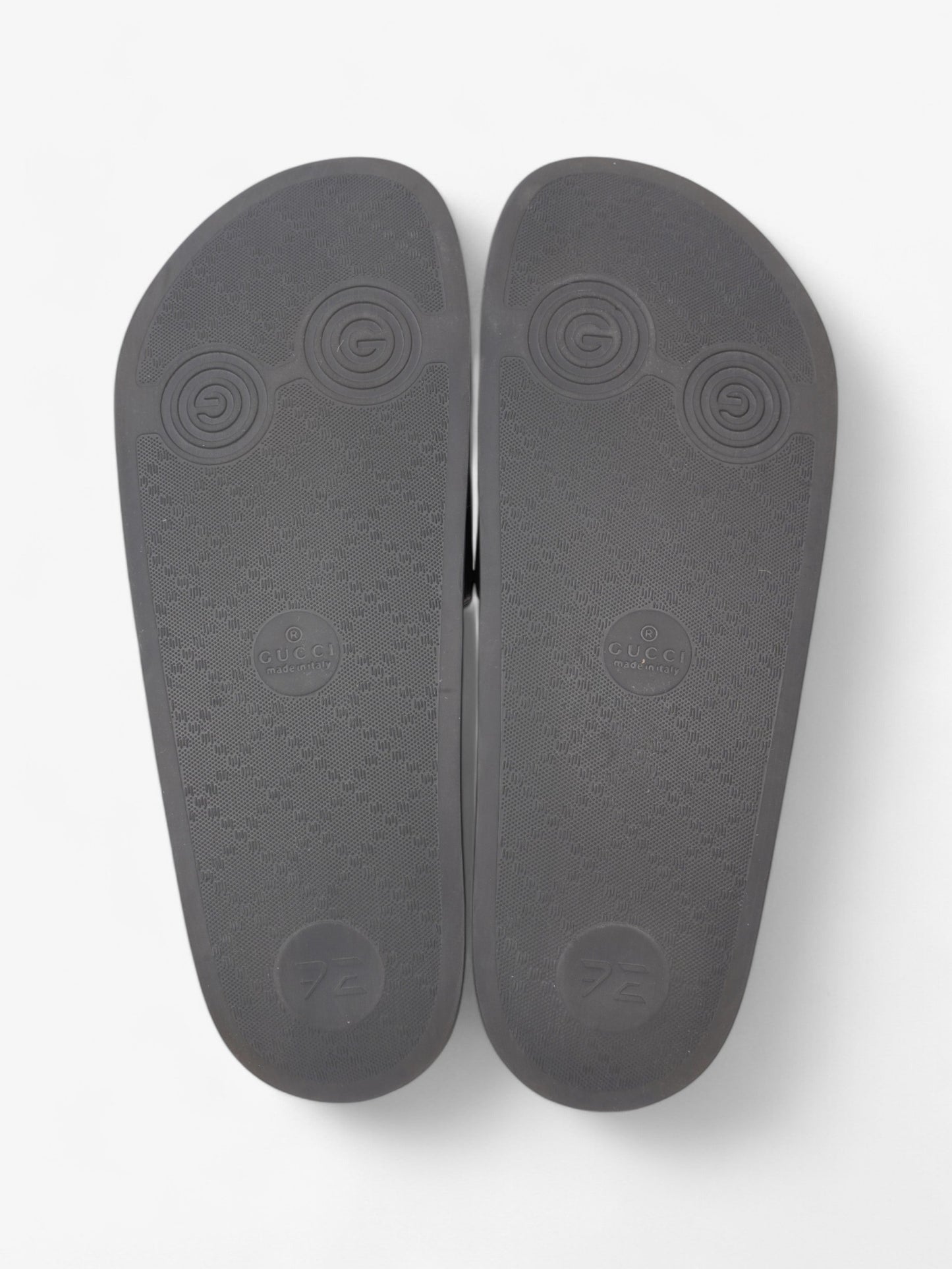 Gucci GG Slides Grey / Black Coated Canvas EU 45 UK 11