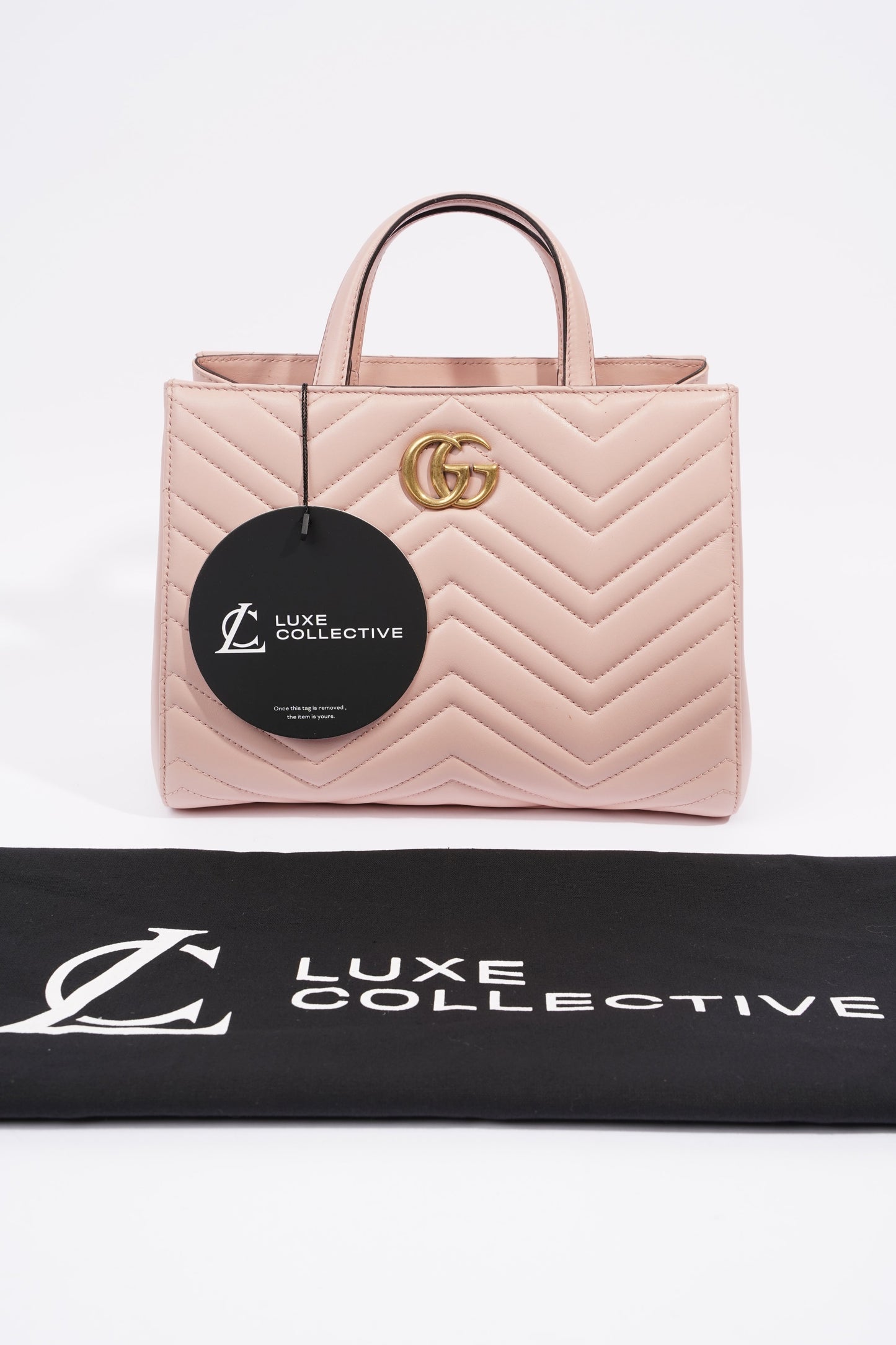 Gucci Marmont Handbag Pink Matelasse Leather