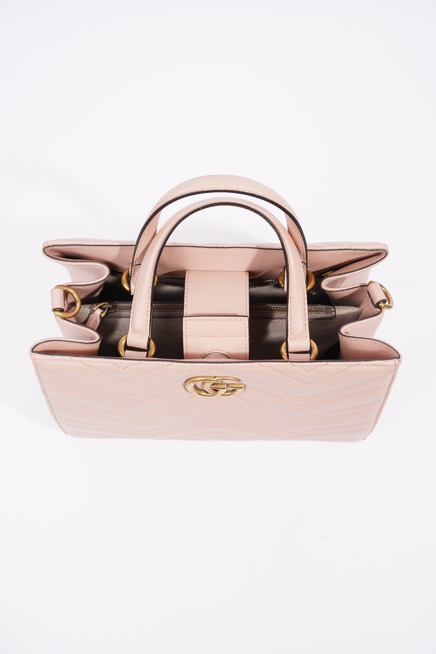 Gucci Marmont Handbag Pink Matelasse Leather