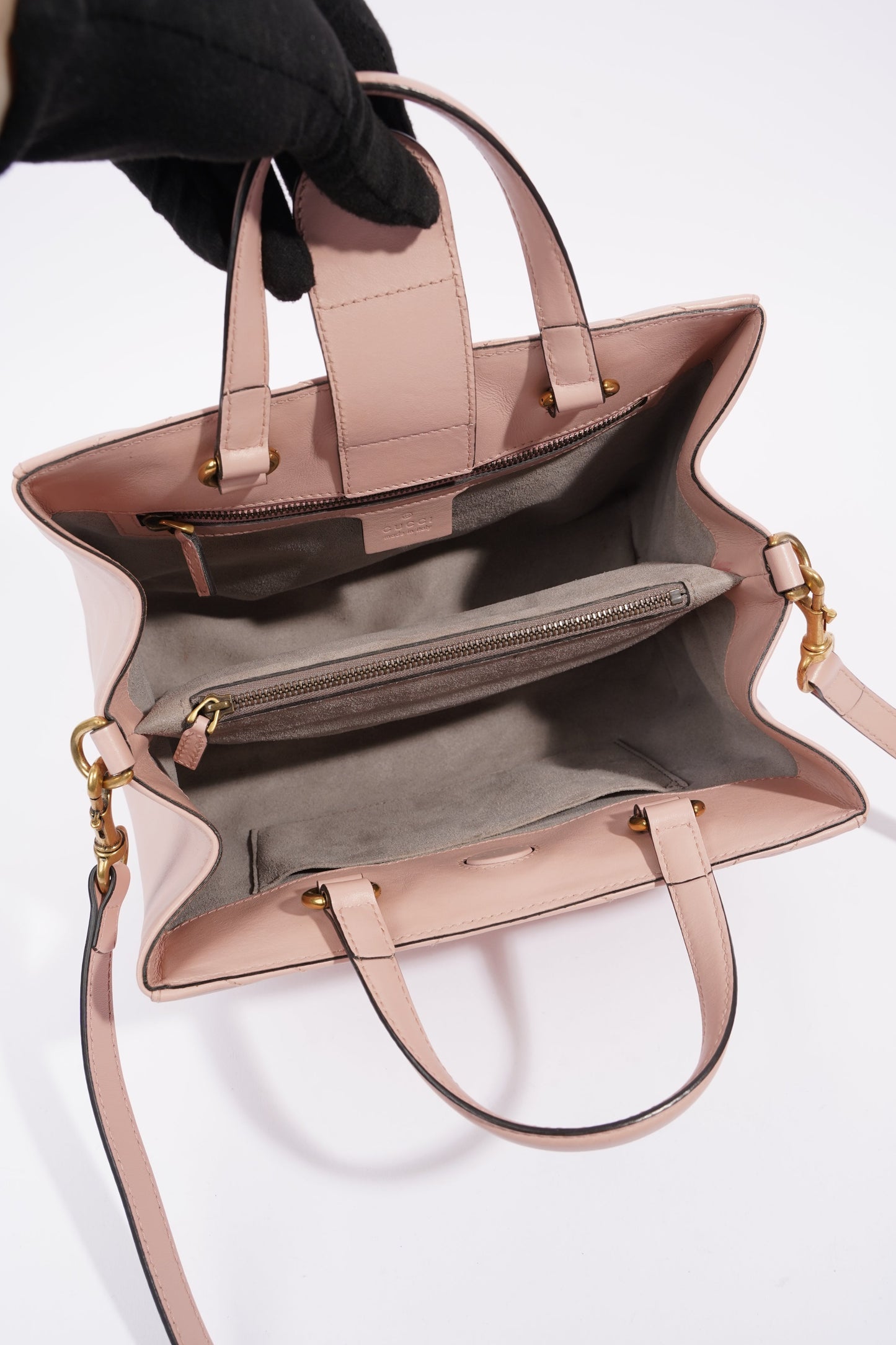 Gucci Marmont Handbag Pink Matelasse Leather