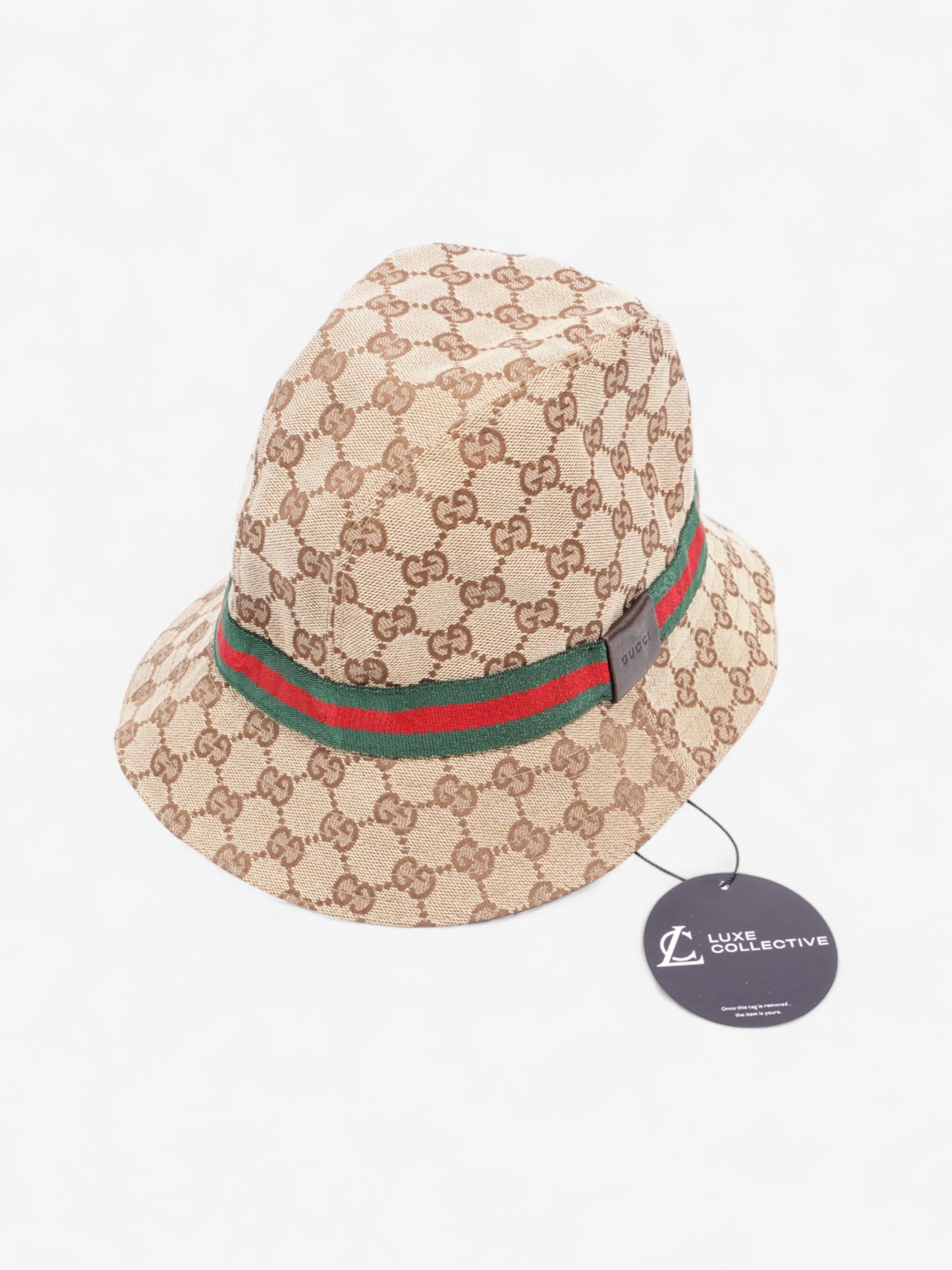 Gucci Original GG Fedora GG Supreme / Red / Green Nylon Large