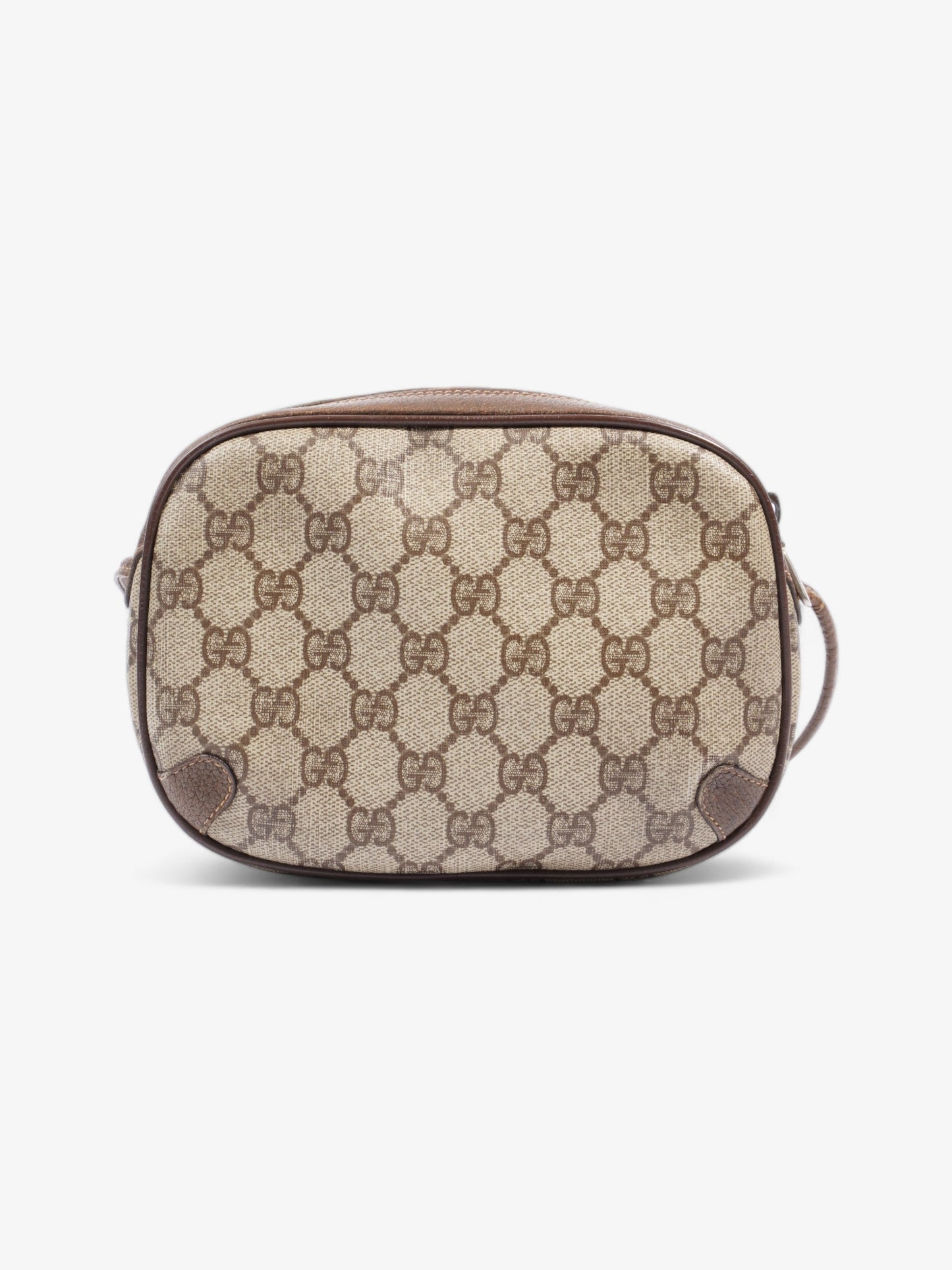 Gucci Web Sherry Line Beige And Ebony GG Supreme / Brown Coated Canvas